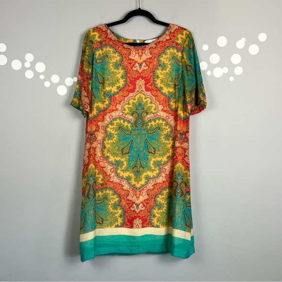 WDNY Paisley Shift Dress Size XL - Picture 1 of 5